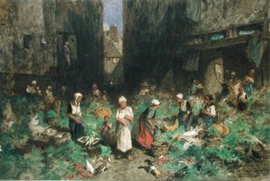A zöldségpiac, 1872 (wc papíron)